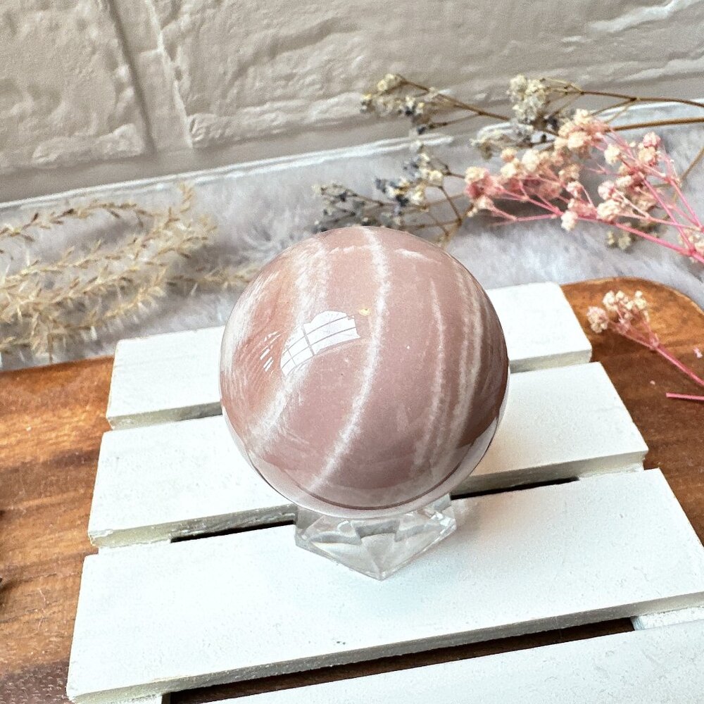 Gorgeous Small Sunstone Moonstone Sphere (SUN2) - Picture 5 of 9